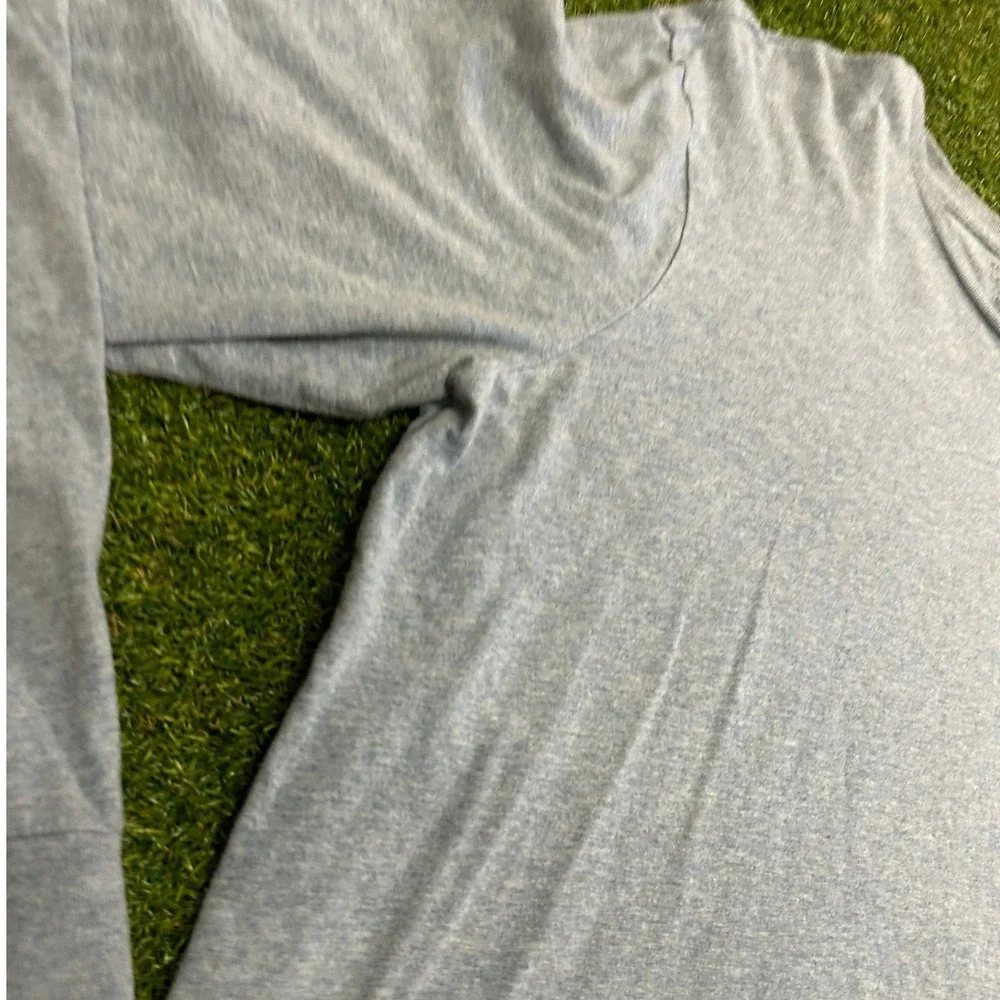 Polo Ralph Lauren Mens Long Sleeve T-Shirt Light Blue Heather Custom Fit XL